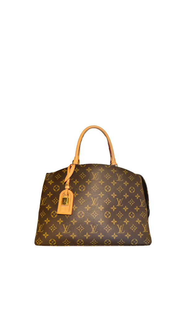 Louis Vuitton Monogram Canvas Grand Palais Tote Bag Natural Vachetta Leather Gold Hardware