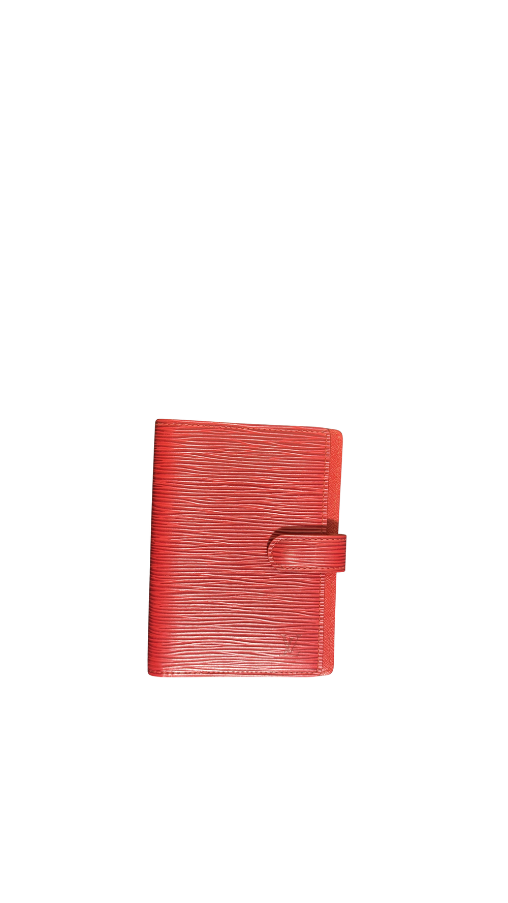 Louis Vuitton Monogram LV Small Ring Agenda Diary Notebook Cover epi-leather Chic mini planner red leather