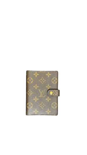 Louis Vuitton Monogram LV Small Ring Agenda Diary Notebook Cover Classic Style Chic mini planner brown leather