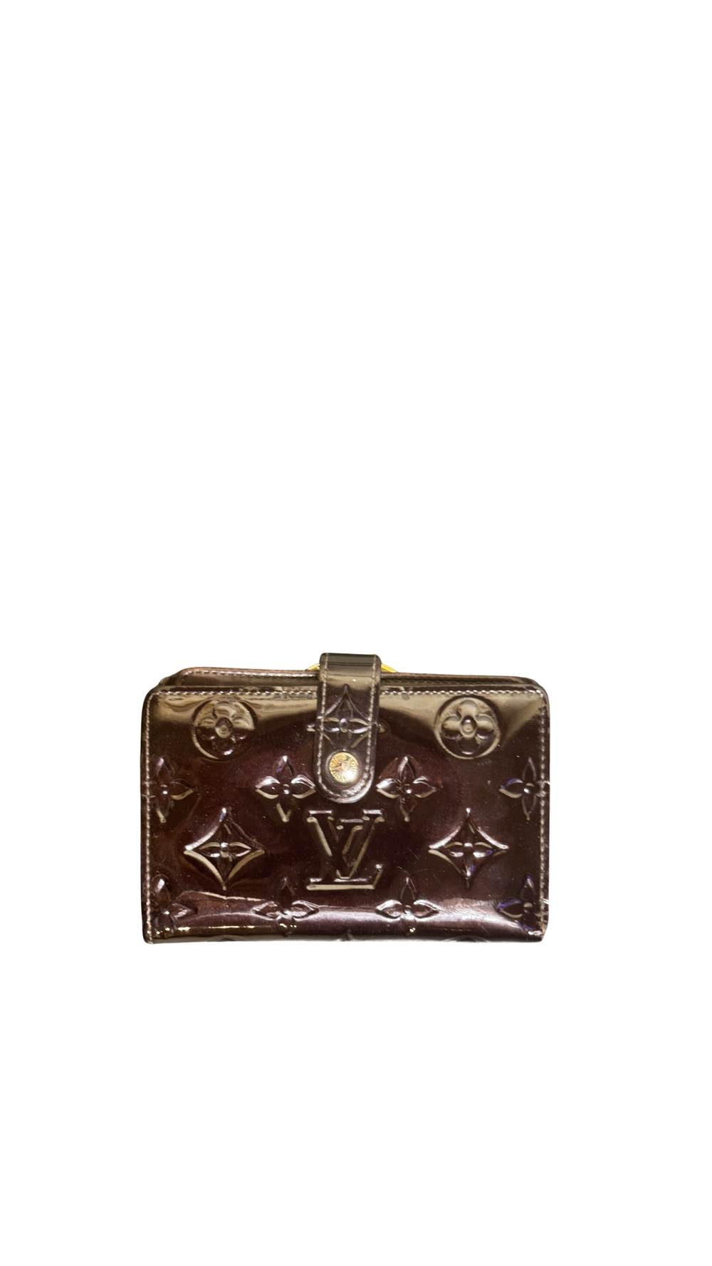 Louis Vuitton Portefeuille Viennois Monogram Vernis burgundy Classic embossed LV Monogram Wallet Vintage