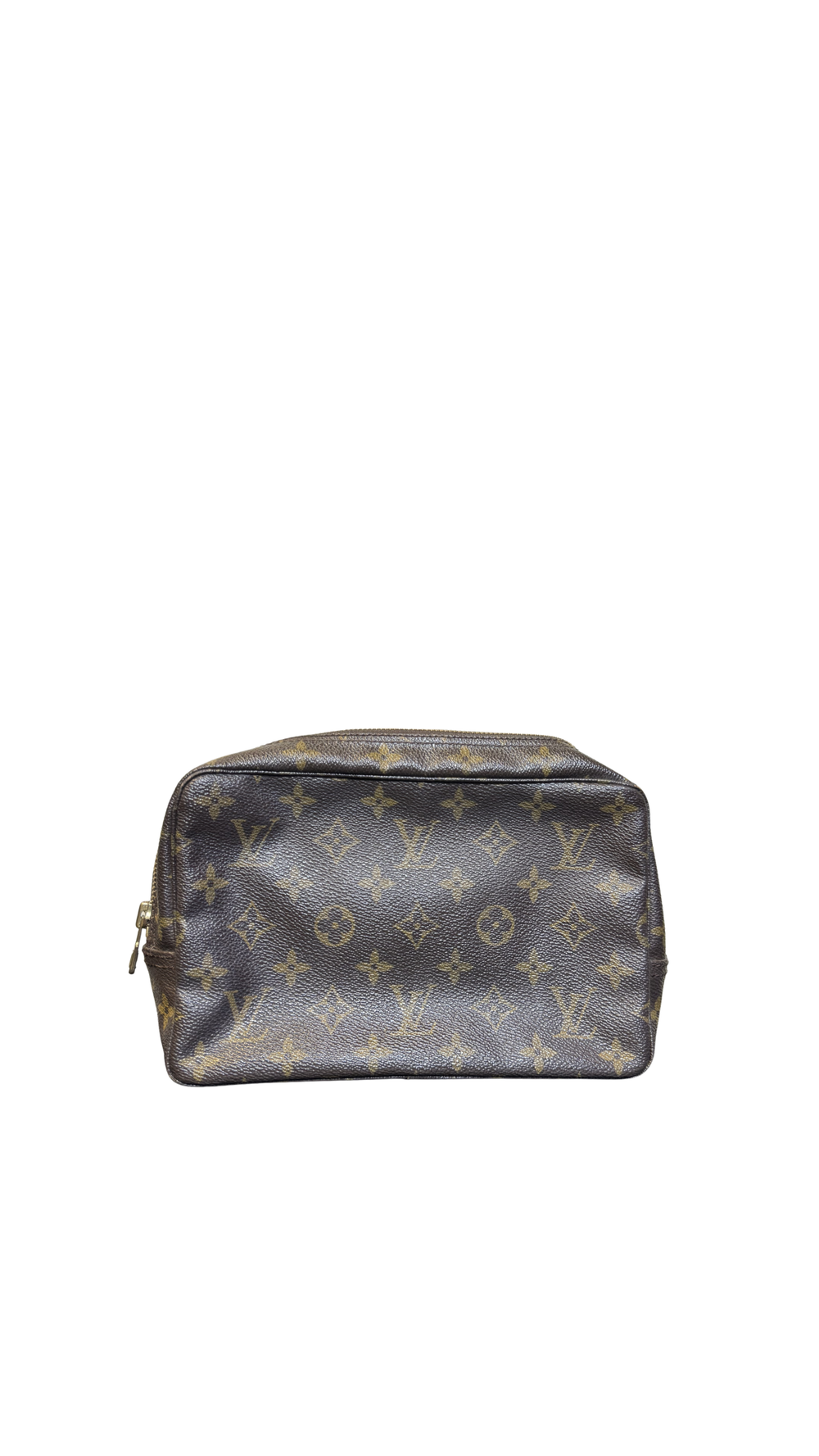 Louis Vuitton Vintage Cosmetic Washbag Brown Monogram Trousse Toilette bag Leather Monogram Iconic Classic LV Brown