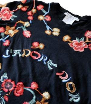 '-RARE- DIOR EMBROIDERY T-SHIRT FR40
