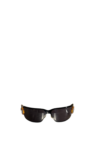Gucci Vintage Bamboo Detail Sunglasses Dark Gradient Lenses Gold-Tone Hardware