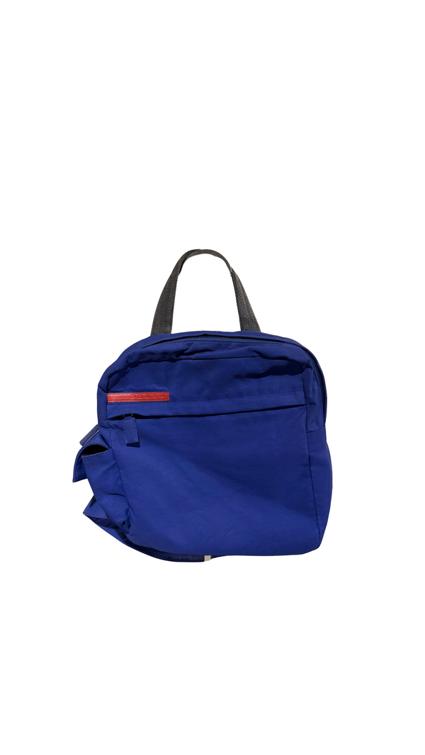 Prada Sport Linea Rossa Vintage Royal Blue Nylon Sling Bag