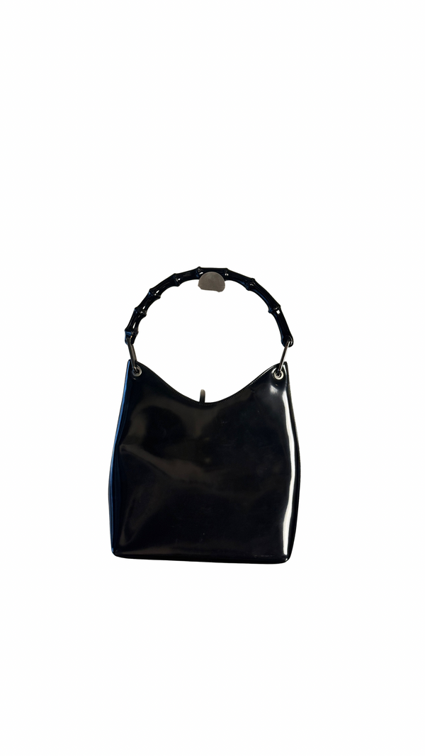 GUCCI BAMBOO BAG - PATENT LEATHER