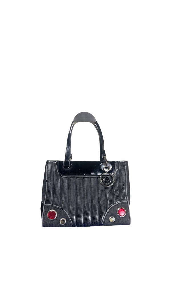 Christian Dior Denim Montaigne Cadillac Shoulder Bag 2001 John Galliano Rare Car Detailing Vintage Number plate