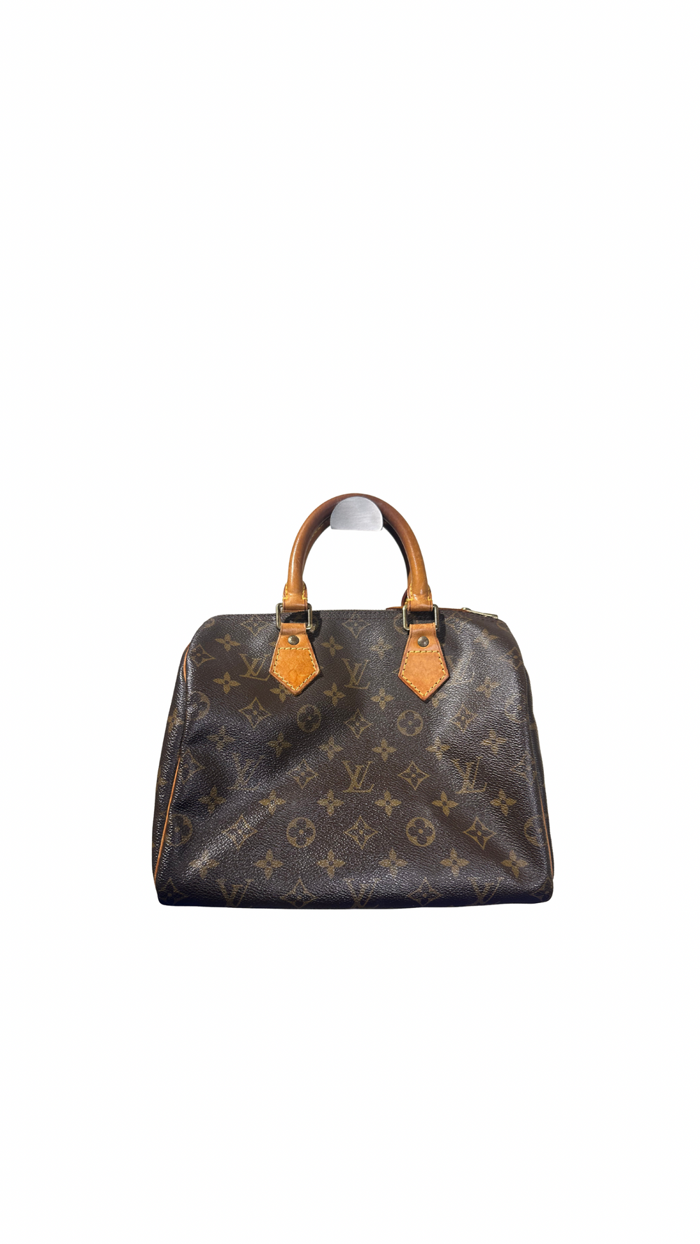 Louis Vuitton Speedy 25 Bag Vintage Monogram Classic Style Chic bowler bag brown leather handles good condition
