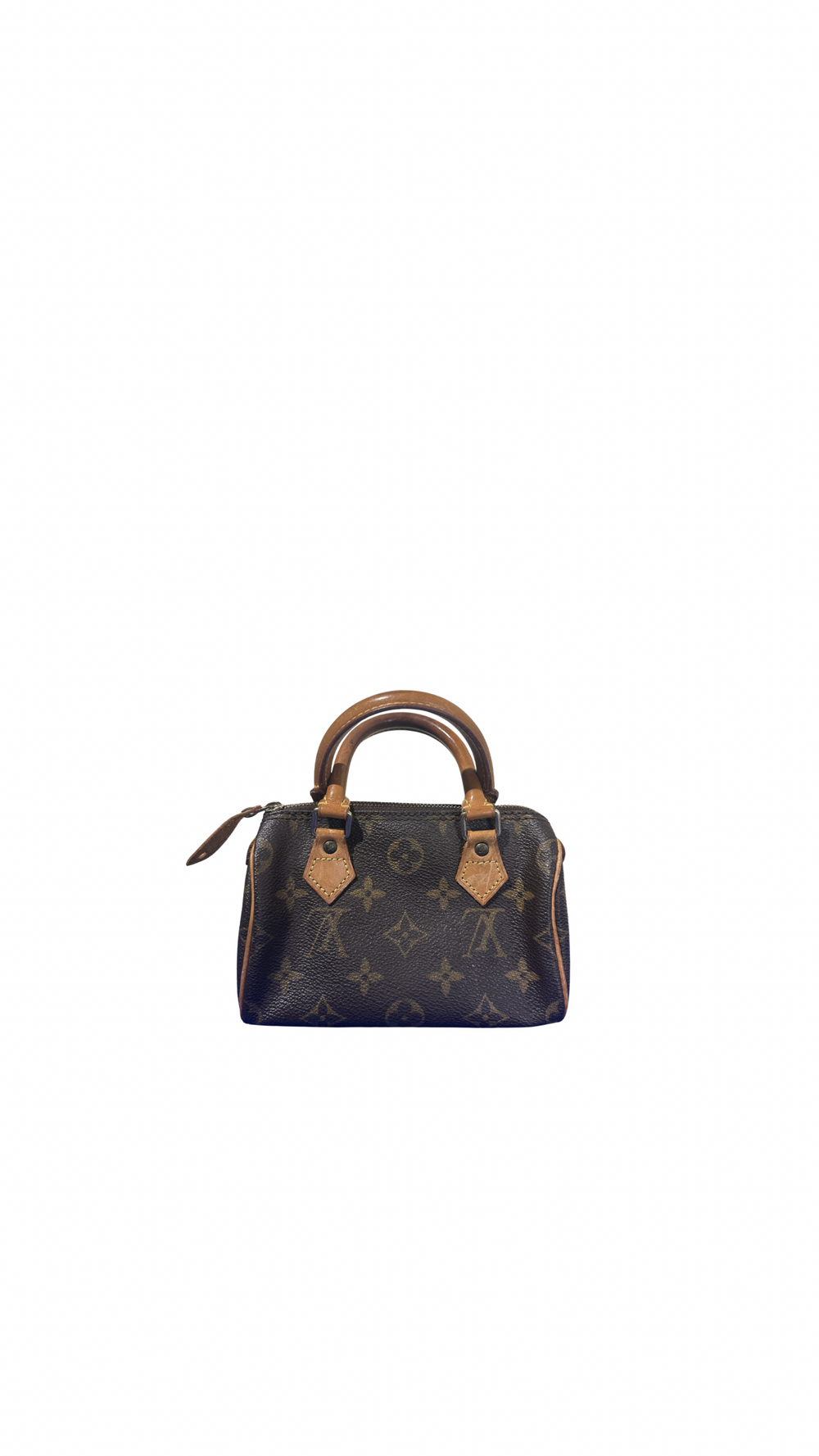 Louis Vuitton Nano Mini 15 Speedy Bag Vintage Monogram Classic Style Chic bowler bag brown leather handles rare