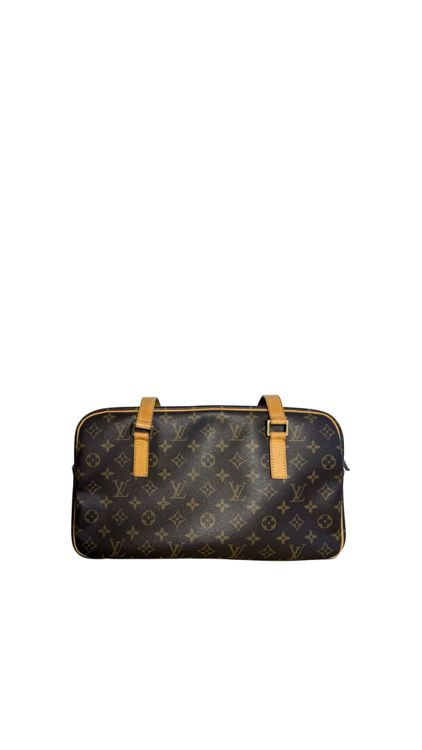 Louis Vuitton Monogram Cite GM shoulder Bag Vintage Classic Style Chic bowler bag brown leather handles