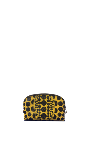 Louis Vuitton Monogram Yayoi Kusama 2023 Pumpkin Dots Cosmetic Pouch Yellow LV Limited Edition zip up bag
