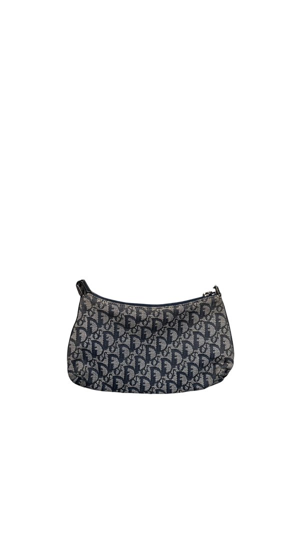 Vintage Trotter Pochette Shoulder Bag Diorissimo Canvas Small hobo bag blue monogram vintage pull tag 2000s pochette