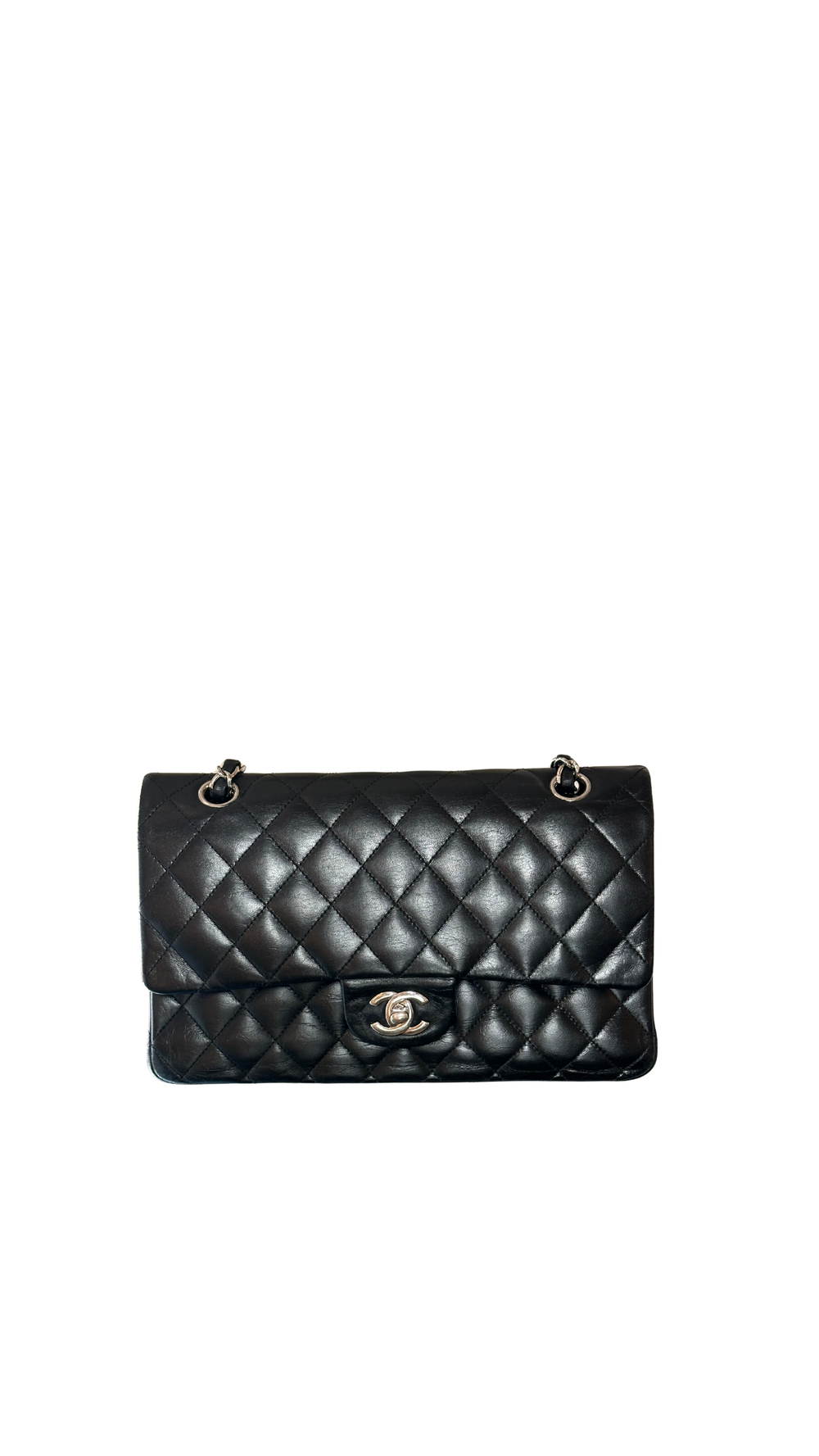 CHANEL DOUBLE FLAP - SILVER HARDWARE