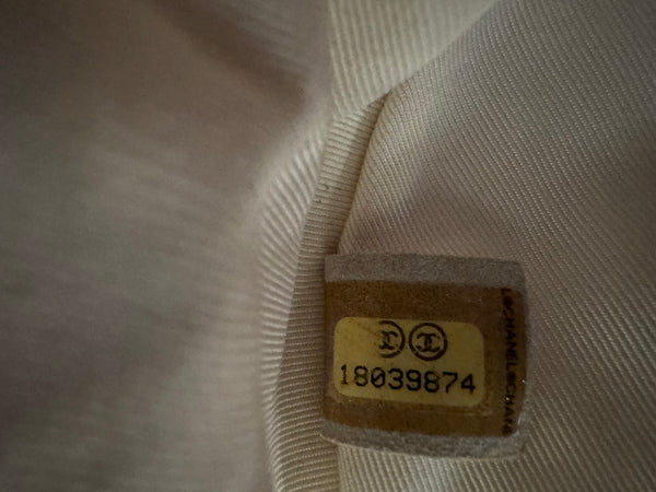 Chanel Iconic S/S 2013 Karl Lagerfeld Hula Hoop White CC flap Black trim Quilted Calfskin Mini