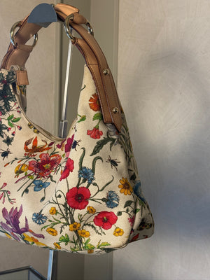 GUCCI FLORA HORSEBIT HOBO BAG