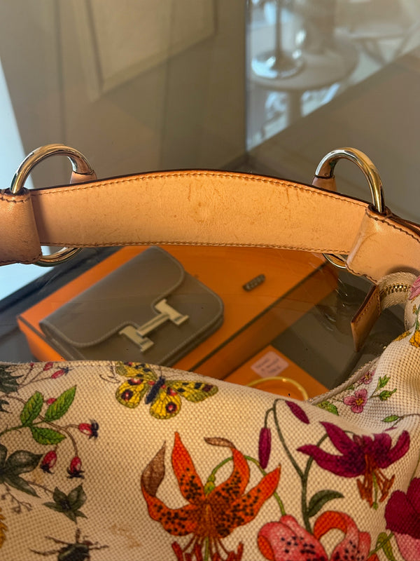 GUCCI FLORA HORSEBIT HOBO BAG