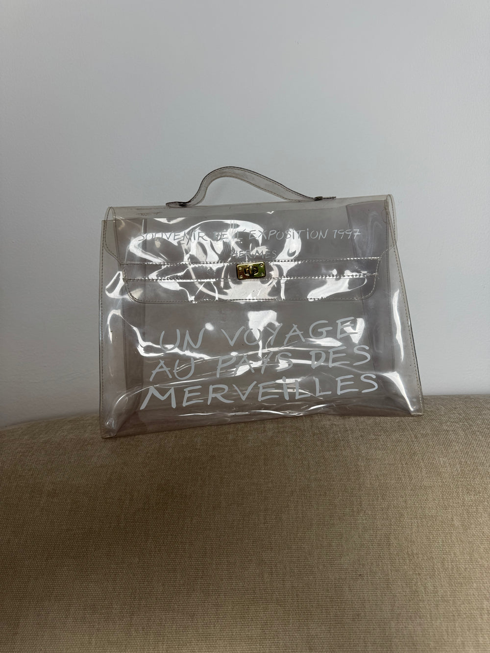 Hermès Vinyl Kelly Souvenir de L'Exposition 1997 Bag