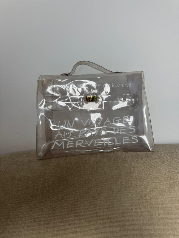 Hermès Vinyl Kelly Souvenir de L'Exposition 1997 Bag