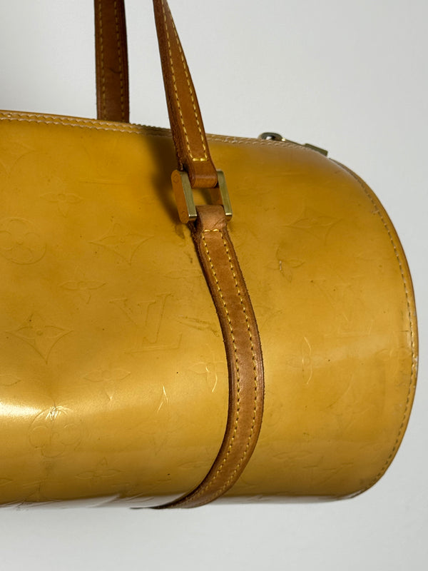 Louis Vuitton Bedford Handbag Noisette D'Amour Shoulder Bag Beige Cream patent leather varnish vintage unique LV monogram 90s 2000s
