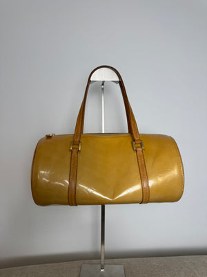 Louis Vuitton Bedford Handbag Noisette D'Amour Shoulder Bag Beige Cream patent leather varnish vintage unique LV monogram 90s 2000s