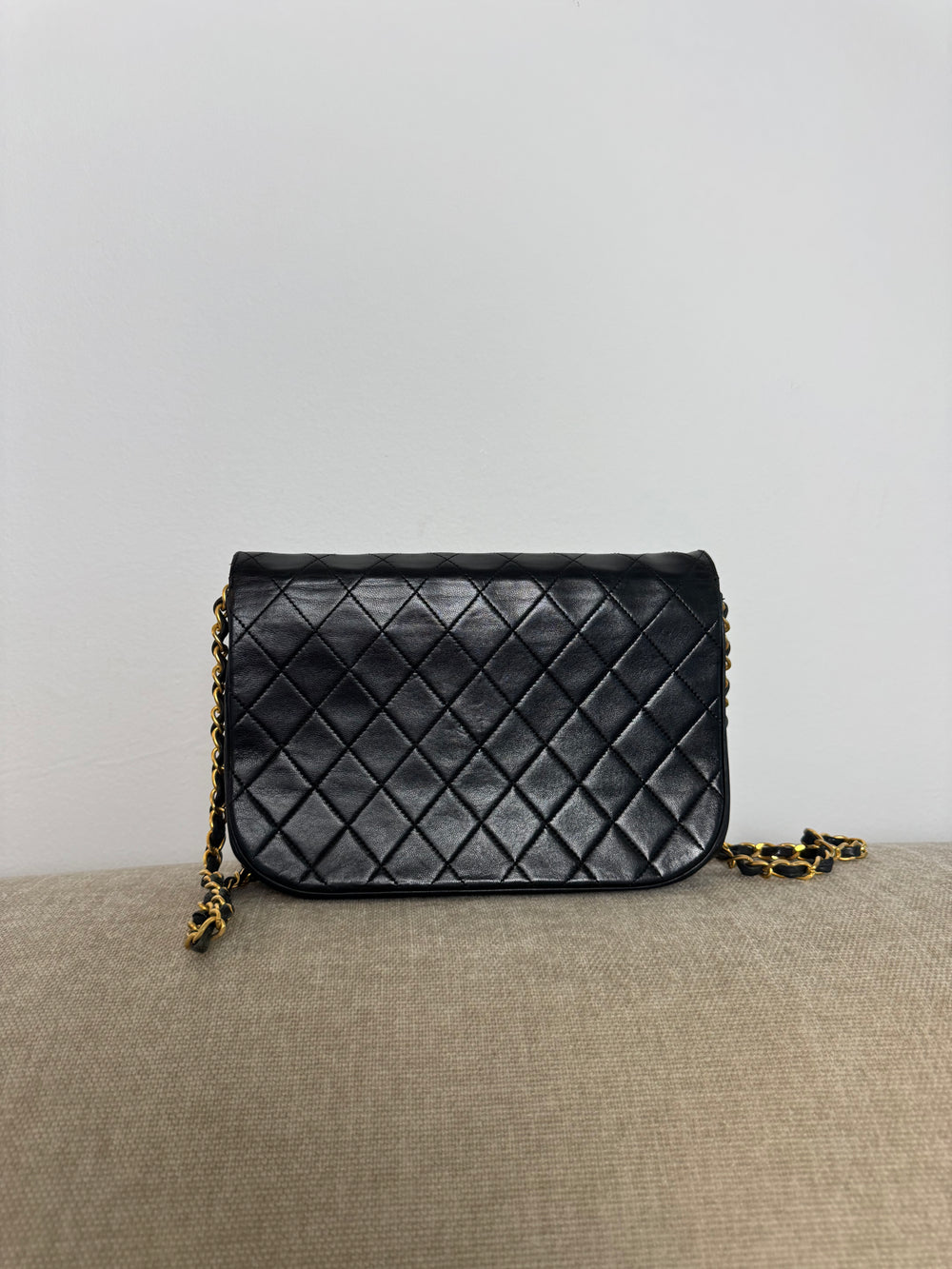 Chanel Vintage 1980s Half Moon Double Flap Shoulder Bag CC cocomark turnlock closure quilted leather 24k GHW classic design