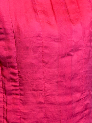 Chanel 2009 09A Karl Lagerfeld Detachable Camellia Floret detail 4 pocket tweed raspberry wool Blazer Jacket Classic design
