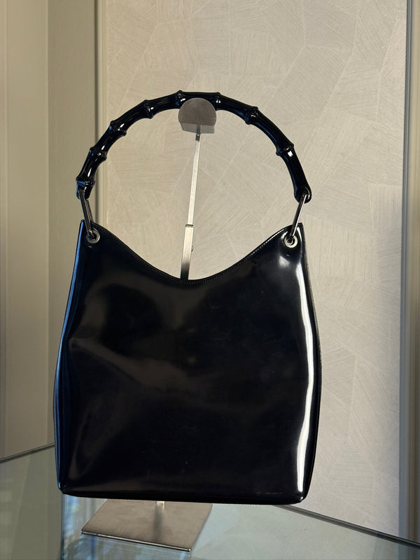 GUCCI BAMBOO BAG - PATENT LEATHER