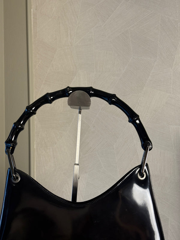 GUCCI BAMBOO BAG - PATENT LEATHER