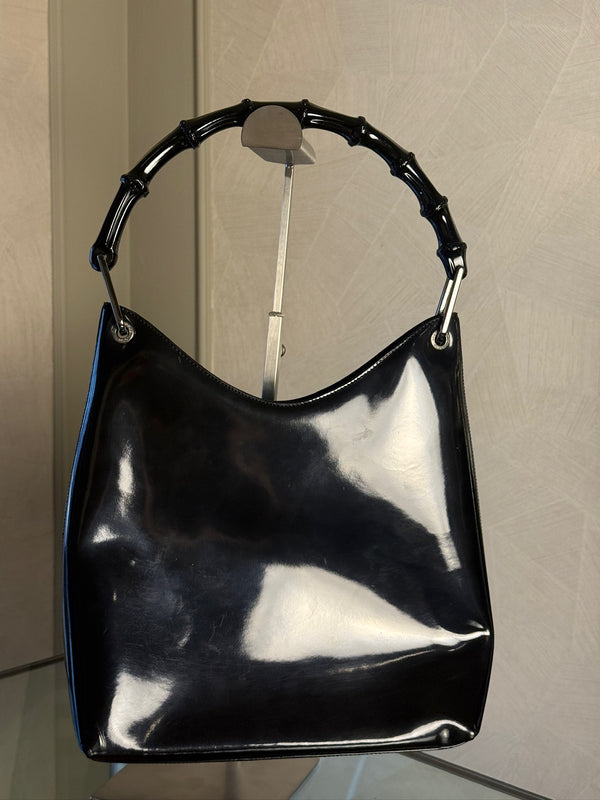 GUCCI BAMBOO BAG - PATENT LEATHER