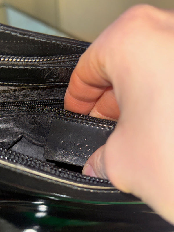 GUCCI BAMBOO BAG - PATENT LEATHER