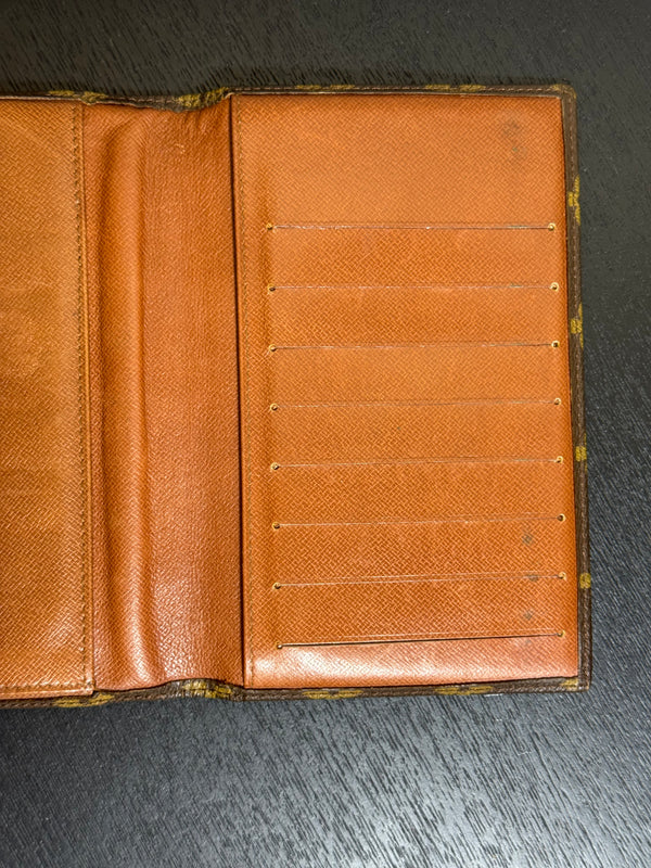 Louis Vuitton Vintage Canvas Vintage Flap Wallet Brown Monogram Leather Iconic Classic LV Brown Compartment Purse