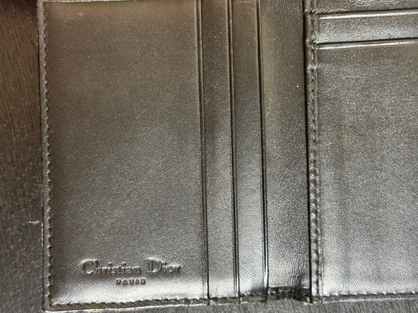 Dior Monogram Blue Trotter Diorissimo Small Bi-fold wallet blue Leather Wallet Card Holder with 'D' dior charm canvas