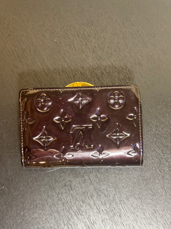 Louis Vuitton Portefeuille Viennois Monogram Vernis burgundy Classic embossed LV Monogram Wallet Vintage