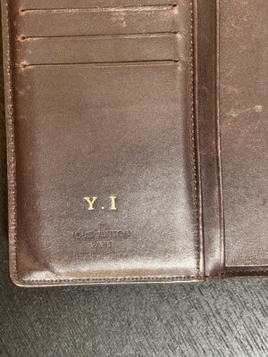 Louis Vuitton Portefeuille Viennois Monogram Vernis burgundy Classic embossed LV Monogram Wallet Vintage