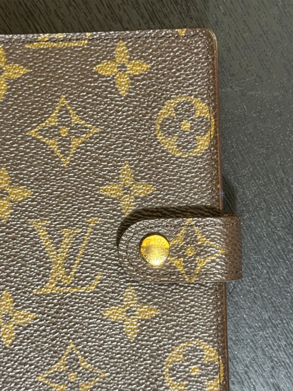 Louis Vuitton Monogram LV Small Ring Agenda Diary Notebook Cover Classic Style Chic mini planner brown leather