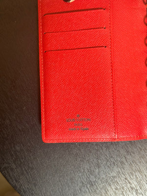 Louis Vuitton Monogram LV Small Ring Agenda Diary Notebook Cover epi-leather Chic mini planner red leather
