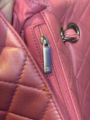 Chanel Baby Pink 'Precious Jewel' Crystal Quilted Limited Edition Valentines Single Flap Medium Metallic Pink Shoulder Bag in Calfskin Gold hardware 2010/2011