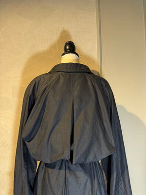 Chanel Coco Mark mock trench coat mini dress adjustable waist Dress cinch chain belt black CC details Long Sleeve Fit Flare Classic design chic