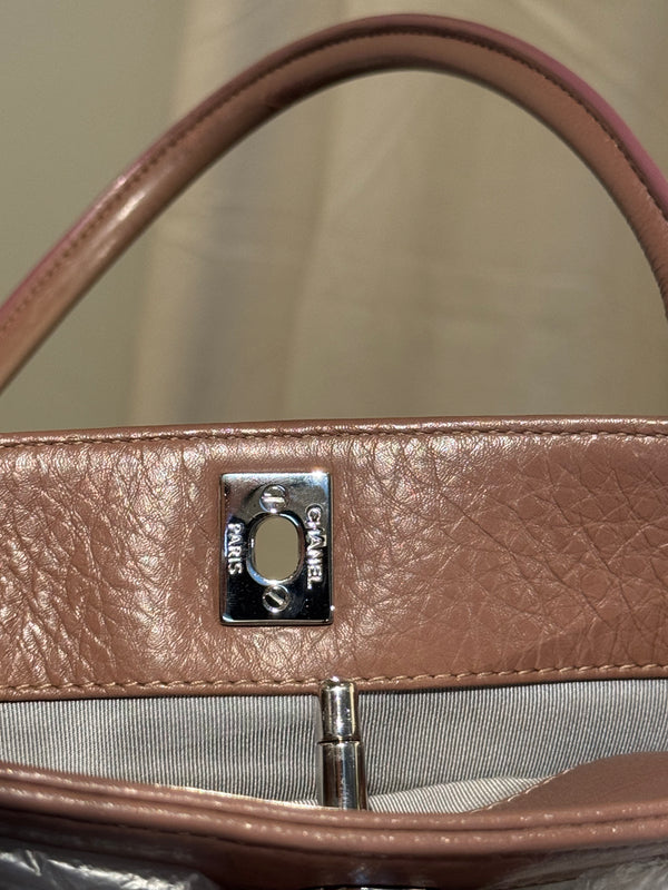 Chanel Vintage Grand Executive Cerf Tote Bag East West Top Handle Shopper Handbag CC