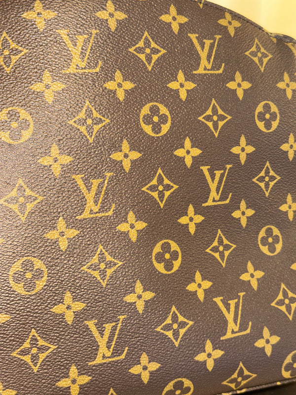 Louis Vuitton Monogram Canvas Grand Palais Tote Bag Natural Vachetta Leather Gold Hardware