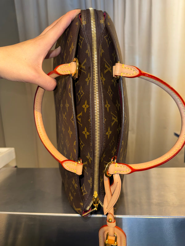 Louis Vuitton Monogram Canvas Grand Palais Tote Bag Natural Vachetta Leather Gold Hardware