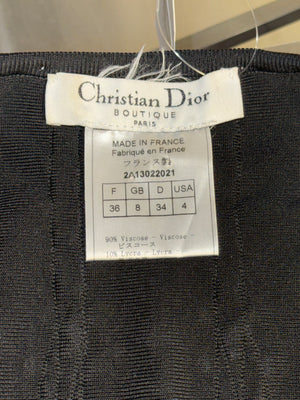 Christian Dior by John Galliano Fall Winter 2003 Hardcore Romance Black Lace Up Cardigan Top Twinset Y2K Archive