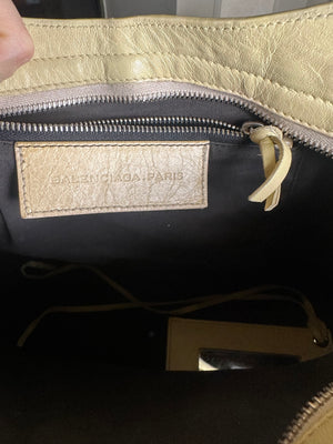 Balenciaga City Bag 2006 First Bag Swarovski Edition Ponyhair Cream Beige Shoulder Bag Limited Edition Bianco Motorcycle