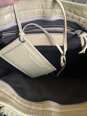 Balenciaga City Bag 2006 First Bag Swarovski Edition Ponyhair Cream Beige Shoulder Bag Limited Edition Bianco Motorcycle