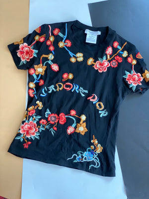 '-RARE- DIOR EMBROIDERY T-SHIRT FR40