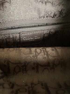 Christian Dior shearling Flight Columbus Shoulder Bag khaki green brown cream y2k 2005 John Galliano