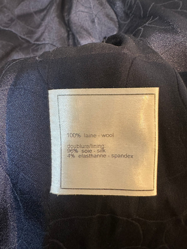 Chanel Navy Duffle Short Coat CC Button Closure Coat Wool FR 40 2013 Métiers d'Art collection Collared Jacket