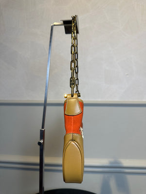 Gucci Jackie Shoulder Bag chain detail colourblock vintage suede leather clasp detail chic 90s