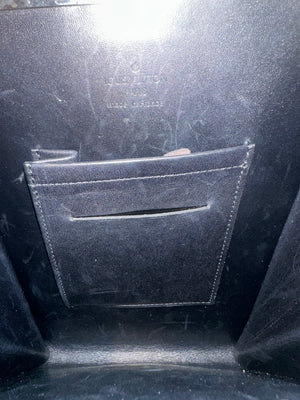 Louis Vuitton Ange MM Shoulder Bag black suede vintage unique twist lock LV monogram metal body