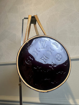 Louis Vuitton Bedford Handbag Amarante Shoulder Bag Maroon Burgundy patent leather varnish vintage unique LV monogram