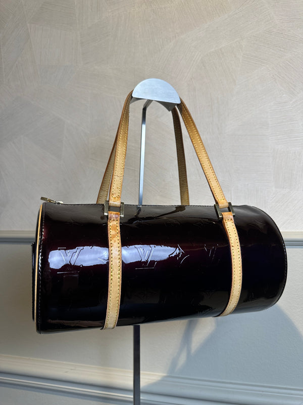Louis Vuitton Bedford Handbag Amarante Shoulder Bag Maroon Burgundy patent leather varnish vintage unique LV monogram